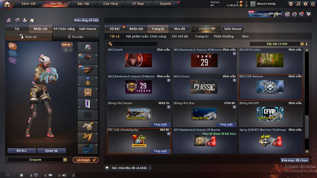 shop acc cf uy tin gia re